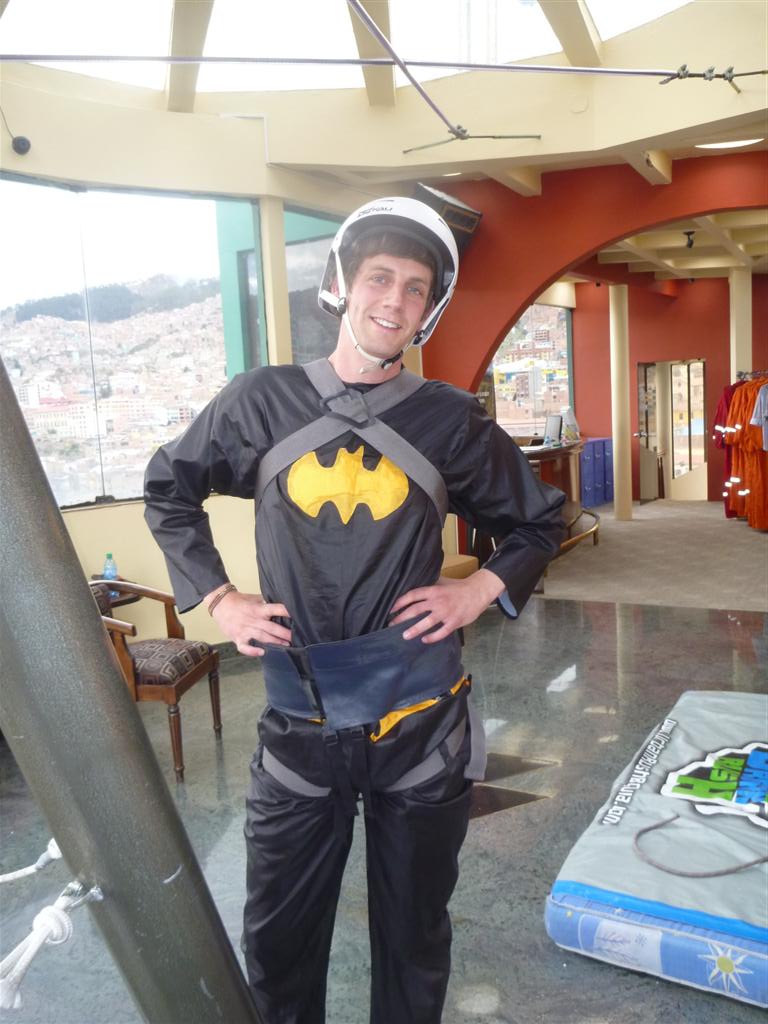 Stilecht im Batman-Anzug